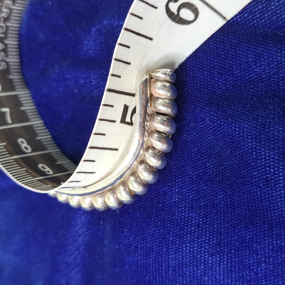 Sterling Silver Twisted Coil Cuff Bracelet Stamped Sterling - Picture 8 of 13